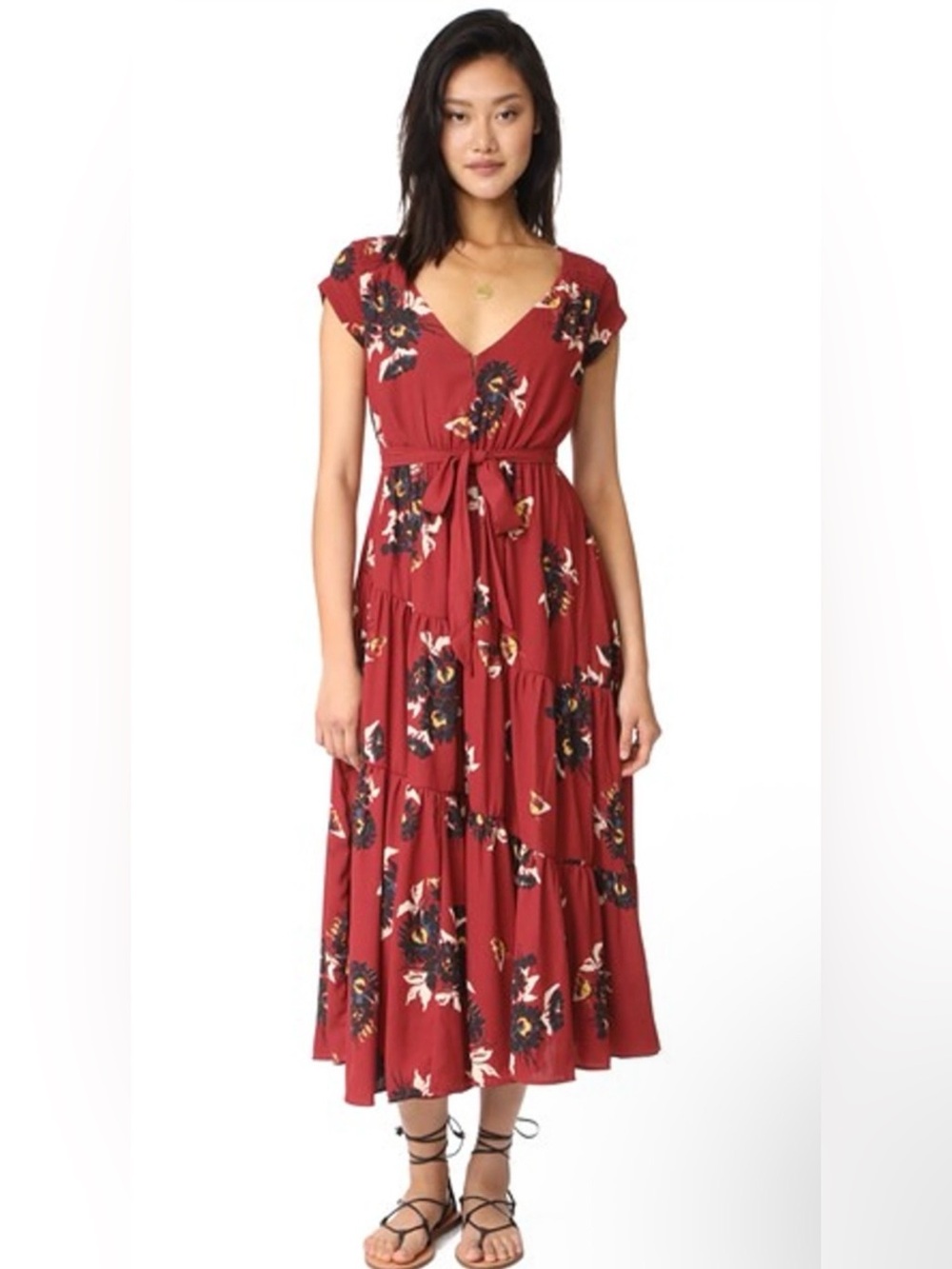 Free People All I Got Printed Maxi Dress. Size 8